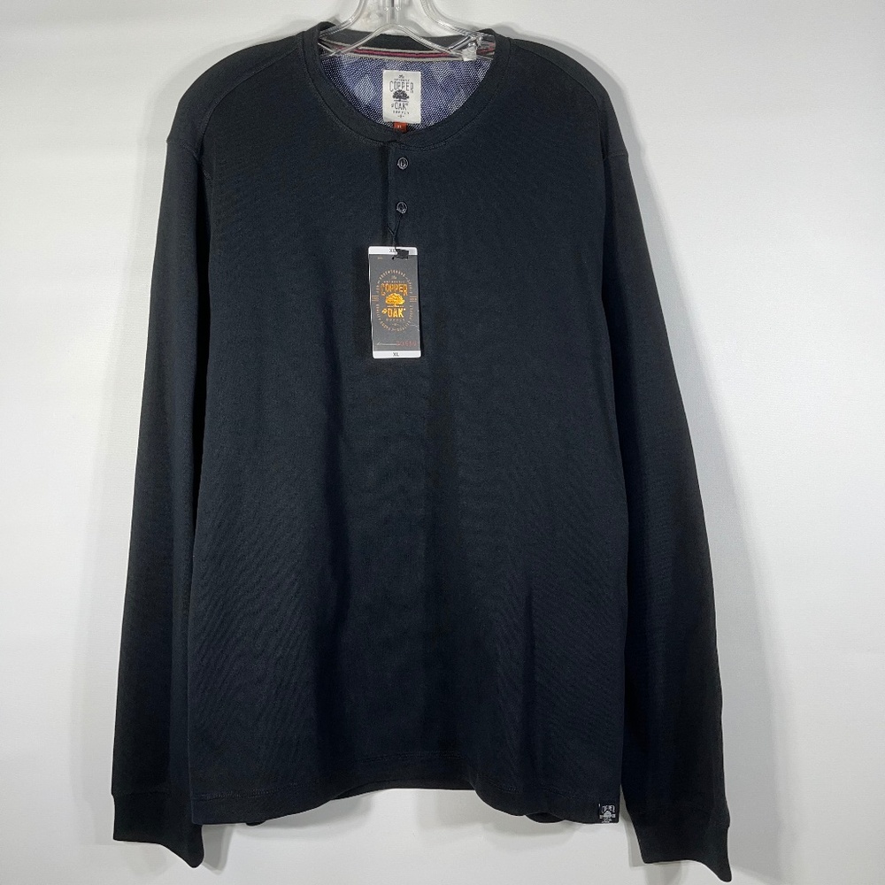 Copper & Oak Men’s Henley Long Sleeve Shirt XL